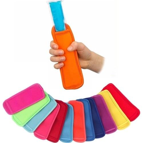 Colorful Portable Ice Cream Tools Children Popsicle Holder Neoprene Ice Popsicle Sleeve Pop Holders, Ice Lolly, Ice Block No pac