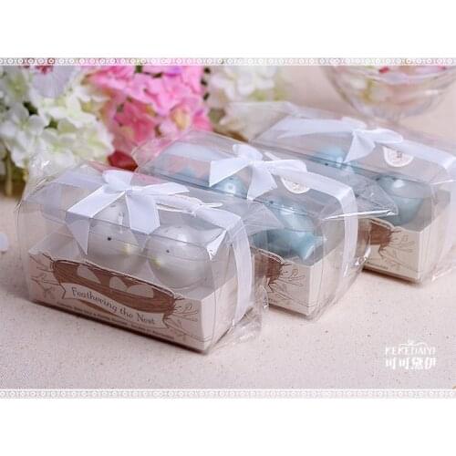 20 pcs=10pairs Feathering the Nest Love birds Salt and Pepper Shaker wedding bridal shower favors and gifts