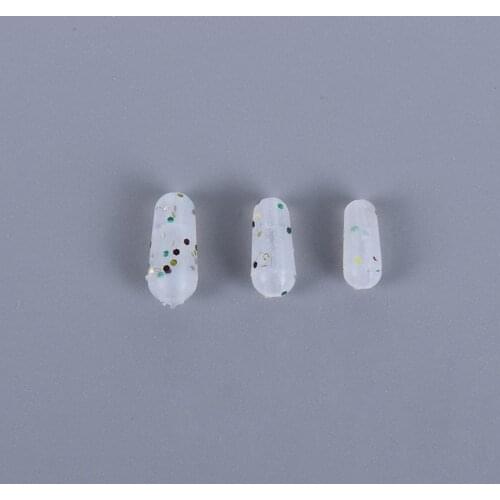 20PCS Silicon Long Cylinder Soft Beans Space Rig Fishing Float Bean Stopper Carp Fishing Buffer Beads Soft Rubber Bead