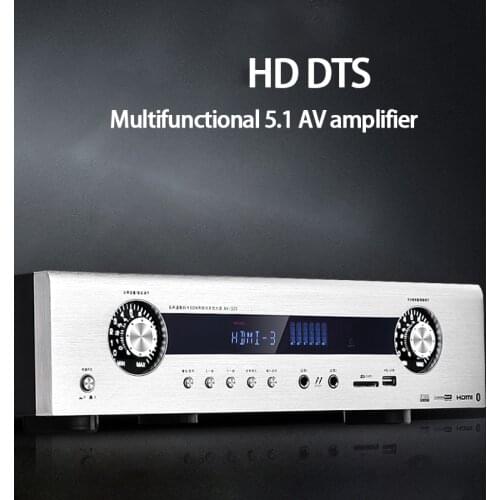 700W 4-8Ohm 220V AV-320 Home Multi-Function 5.1 Digital AV Amplifier HD USB Bluetooth DTS Decoding Power Amplifier