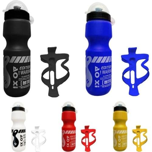750ml Mountain Bike Bicycle Cycling Water Drink Bottle+holder Cage Rack