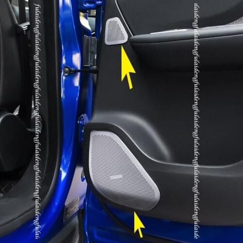 8pcs For Jaguar F-PACE 2016-2020 Stainless Interior Door Audio Speaker Cover trim Car styling accessories