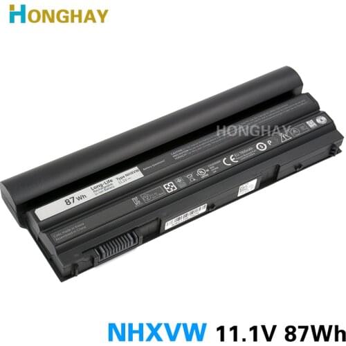 Honghay NHXVW Original New Laptop Battery for DELL Latitude E6420 E6520 E5420 E5520 E6430 71R31 T54FJ M5Y0X 9CELL 87Wh 7800mah