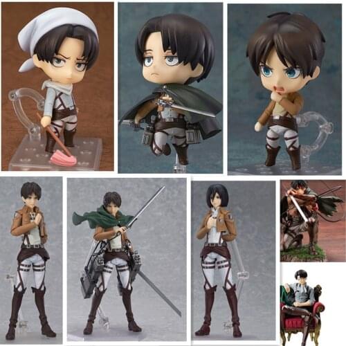 Attack on Titan Figure Artfx J Levi Battle Damage Eren Jaeger Mikasa Ackerman Ackerman Levi Figure Toy Doll Christmas Gift