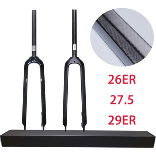Free fast shipping Tapered 3k Black full carbon fork mtb / carbon fork 1-1/8