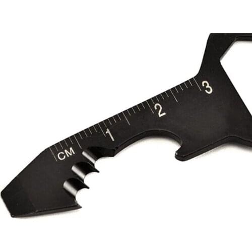 Keychain Bottle Opener Stainless Steel Multi Tool 6 Tools in 1 Carry Pocket and Backpack Tool