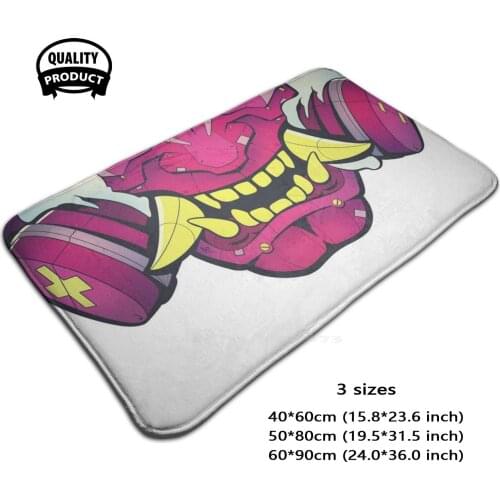 Cbp S01 Soft House Family Anti-Slip Mat Rug Carpet Mecha Oni Neon Punk Japanese Future Tech Sci Fi Scifi Anime Comic Futuristic