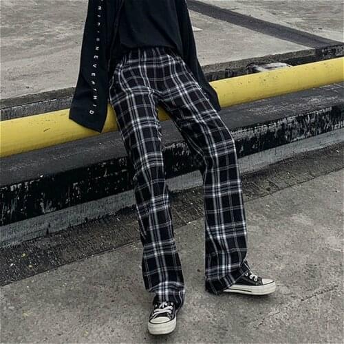 CZCCWD Women's Plaid Trousers