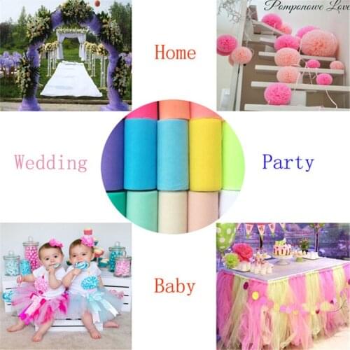 5-10M wedding flowers arch Tulle Roll Organza Fabric White Tutu Baby Shower Tulle Decoration Roll Party and Events Engagemen 5z