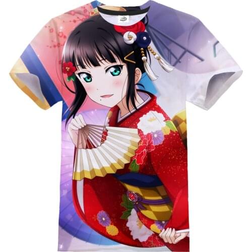Anime Love Live 3D Print T-shirt Streetwear Sport Casual Tshirt Men And Women Hip Hop Short Sleeve Shirt Fashion Oversize Tops