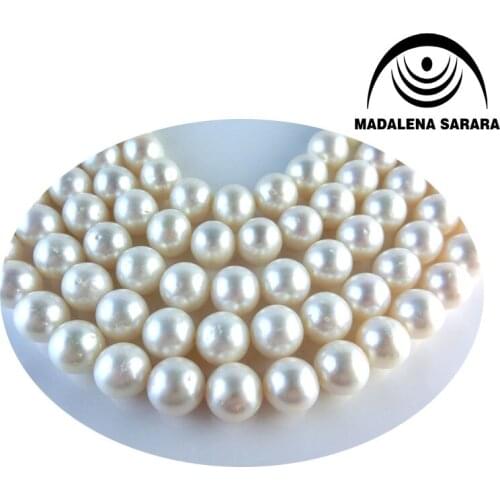 MADALENA SARARA AA 7-8mm Genuine Freshwater Pearl Strand 18" Near Round Shape Pearl Strand For DIY Jewelry Making