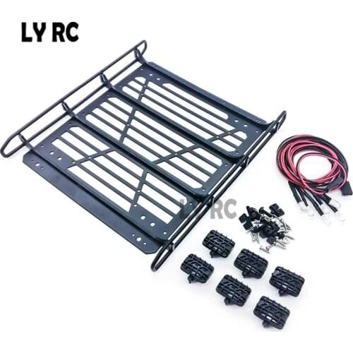 TRAXXAS TRX-6 G63 TRX-4 G500 TRX4 4x4 TRX6 6x6 metal luggage rack with ceiling light Decoration strip for 1/10 climbing car