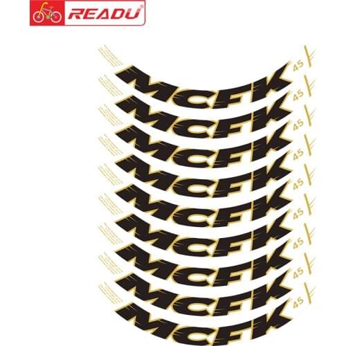 Road bike MCFK-45Disc rim ring sticker bicycle wheel set decorative bicycle modified sticker cycling decals transparent bottom