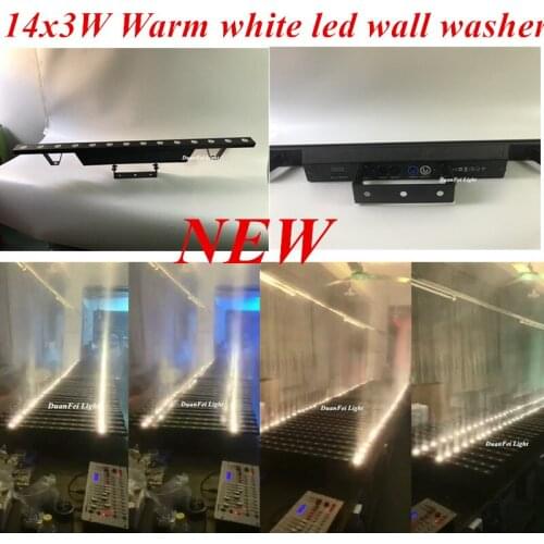 10pieces 14*3w wall washer bar led dmx warm white color party bar dj pixel ledbar