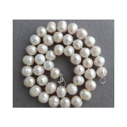Natural 10-11MM huge (thread) White South Sea Pearl Necklace 18inch