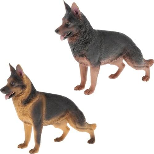 German Dog Model Collectible Animal Figure Toys for Home Office Desktop Decor