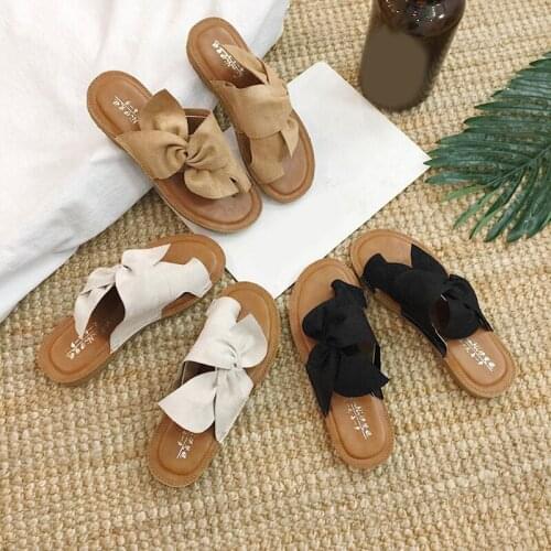 Shoes Woman Sandals For Women Beach Shoes Bow Slip On Gladiator Sandals Women Summer Footwear Flat Sandals Female Plus Size 2021
