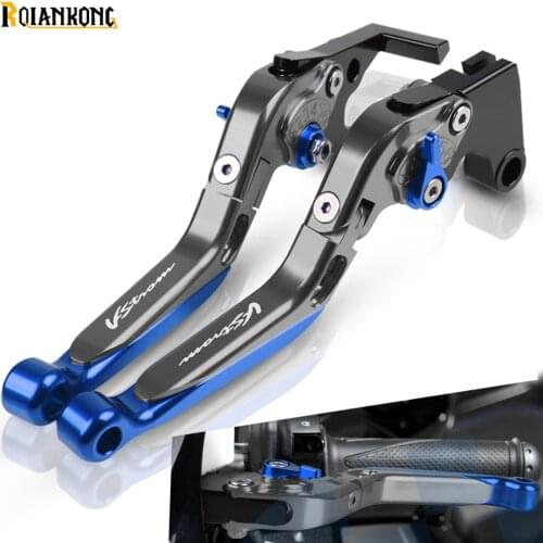 V-strom LOGO For Suzuki DL250 V-strom 2017 2018 2019 Motorcycle Brake Levers Aliuminum Adjustable Brake Clutch Lever Handlebar