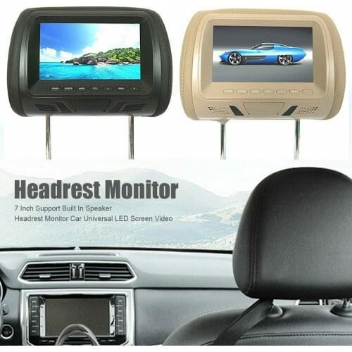 Universal 7 inches Automobile Car Headrest Monitor Rear Seat Entertainment Multi-media Player General AV USB SD MP4 MP5 FM