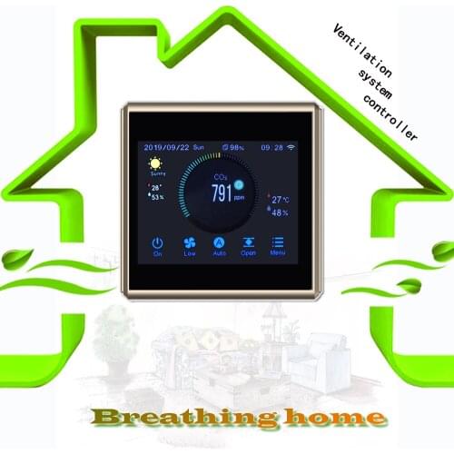 Tuya App Wifi CO2 detector air quality controller,for Meeting room, home ventilation system