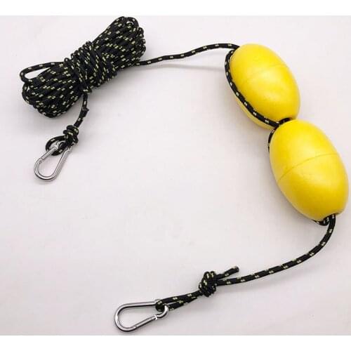 1 Set Kayak Anchor Float Rope Buoy Throw Line with Clip & Nylon Cord, Rope Length 9.1m
