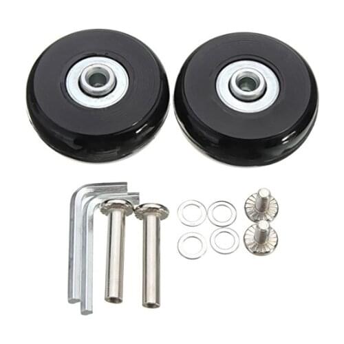 1 Pair Luggage Wheel Suitcase Replacement Wheels Traveling Luggage Wheels Repair Rubber 360 Spinner Luggage Casters with Screw