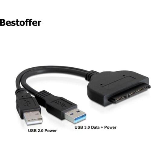 10 pieces/lot USB3.0 to 22pin SATA2.0 2.5" HDD SSD Cable Adapter Converter SATA II Cable