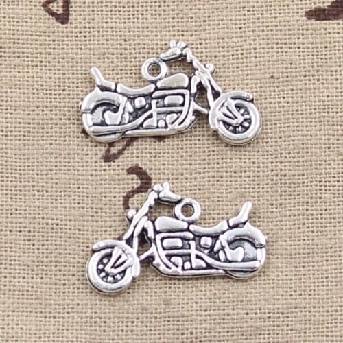 10pcs Charms Motorcycle Scooter Autocycle 14x25mm Antique Making Pendant fit,Vintage Tibetan Silver color,DIY Handmade Jewelry