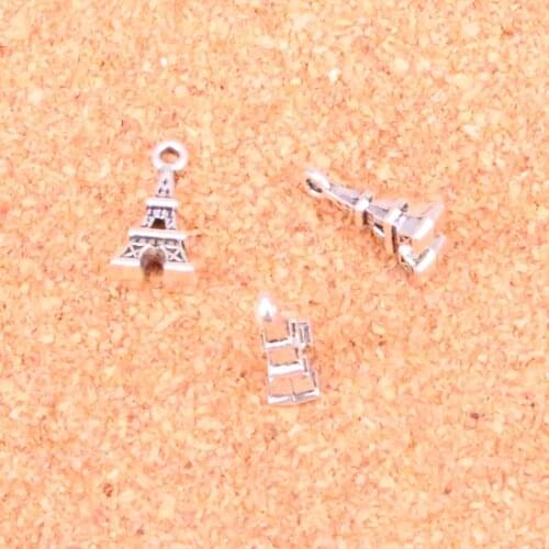 115 pcs Charms eiffel tower paris,Antique Making pendant fit,Vintage Tibetan Silver,jewelry DIY bracelet necklace 15mm