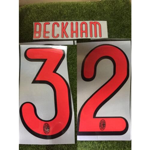 2009-2010 AC #32 Beckham Nameset Customize Any Name Number Printing Soccer Patch Badge