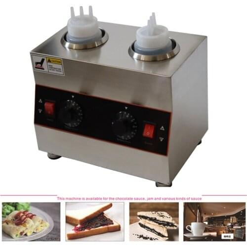 220V/ 110V 2 Pot Electric heating warmer machine for keeping chocolate sauce fruit jam Ketchup Sauce Dispenser Condiment Melter