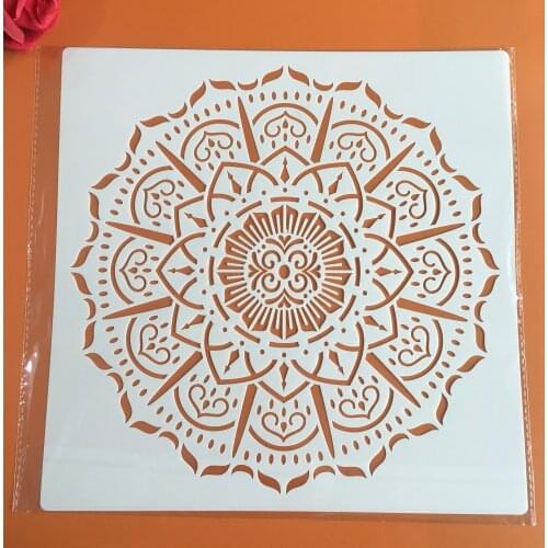 30 * 30 cm large round flower mandala diy stencil painting scrapbook coloring engraving album decoration template stencil -f