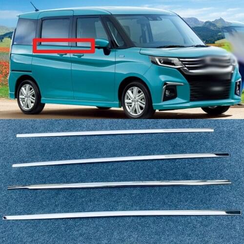 For Suzuki Solio 2021 2022 Stainless Steel Bottom Window Trim Cover Windows Decoration Strip Stickers Car Accessories