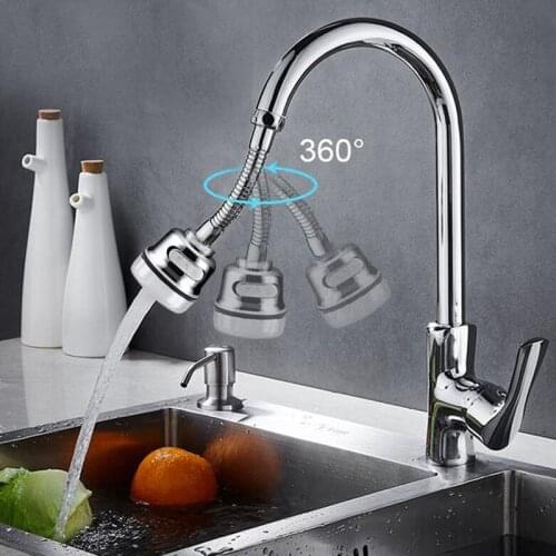 New 360 Degree Swivel Kitchen Faucet Aerator Adjustable Three Mode Sprayer Filter Diffuser Water Saving Nozzle Faucet Connector