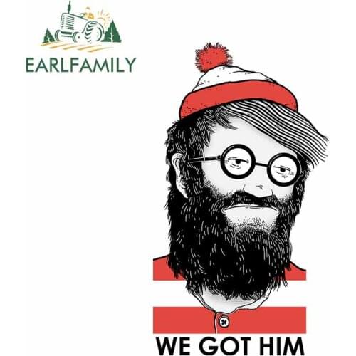 EARLFAMILY 13cm x 7.6cm for We Got Him Bearded Man Motorcycle Anime Windows Decal Personality Decoration Cartoon Car Stickers