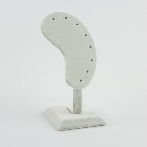 Aydindecor Ear Figured Suede Gray Pedestal Earrings Stand (Aydındecor)