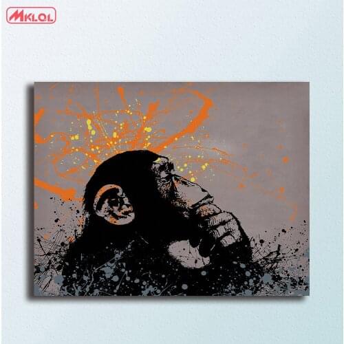 Large size The-Thinker Graffiti Art Wall Art Canvas Painting For Living Room Home Decor Oil Painting On Canvas Wall Painting
