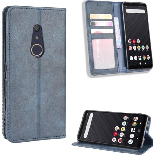 For Fujitsu Arrows BE4 F-41A Case Wallet Flip Style Vintage Leather Phone Cover For FUJITSU Arrows Be4 F-41A With Photo Frame