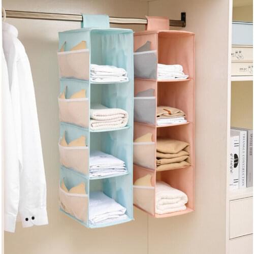 Double-sided Pockets Hanging Storage Bag Underwear Wardrobe Bra Organizer Hanger