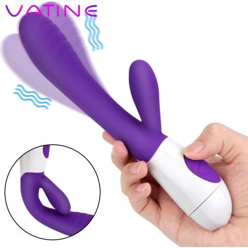 Dildo Rabbit Vibrator Erotic Sex Toys For Women Anal Vagina Massage 12 Frequency G-spot Clitoris Masturbator Dual Vibrating