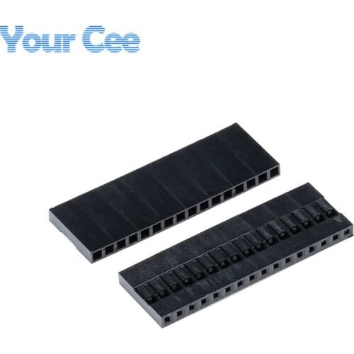 50pcs Dupont Head 2.54mm 16P 1x16P Dupont Plastic Shell Pin Head Connector Jumper Wire Cable Housing Plug Female