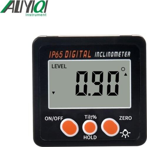 Digital Level Meter Measuring Tool 360 Degree Angle Gauge With One Magnet Base Alumin Electronic Protracto Inclinometer