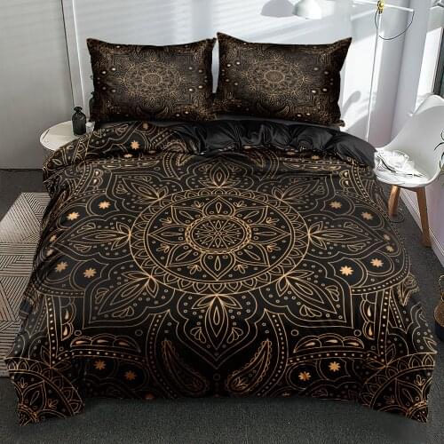 3D Bedding Sets Pillowcovers Set Comforter Cases Quilt Covers King Queen Full Twin Size Black Bohemian Custom Design Beddings