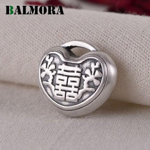 BALMORA 100% 990 Pure Silver Happiness Ingot Pendant For Children Baby Women Safe & Lucky Pendant With Chain Thai Silver Jewelry