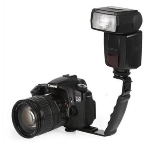 L-Shape Bracket Holder Studio Flash Light Tripod Stand with Hot Shoe for canon nikon sony Speedlite Digital SLR Camera Video DV