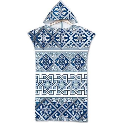 Mandala Adult Hooded Bath Towel Microfiber Cloak Boho National Wind Hoodie Beach Towel Swimming Pool Cape Beach Holiday Towel