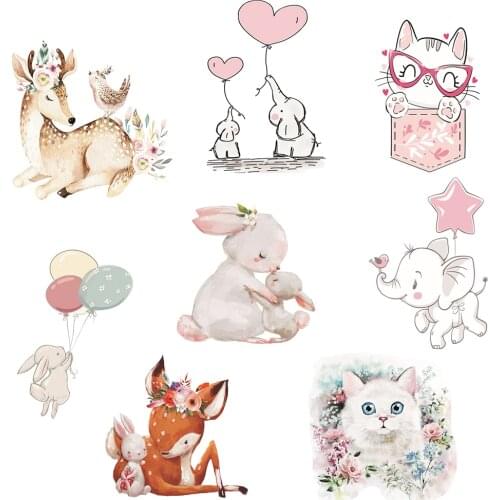 Cute Animal Wall Sticker Cartoon Transparent Vinyl Home Childrens Room Decor Kids Decal Self-adhesive Wallpaper Removable Mural