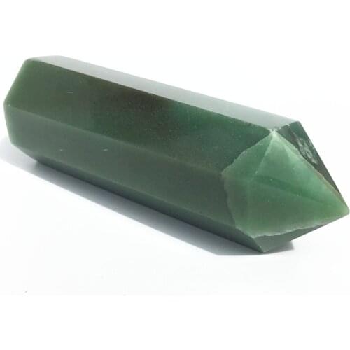 Natural Polished Gemstone crystal point Green Aventurine Healing wands Semi-precious crystal octahedron