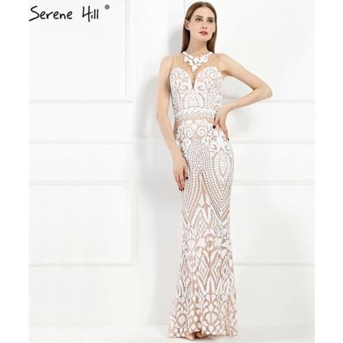 Sleeveless New Fashion Mermaid Tulle Evening Gowns Long Elegant Formal Evening Dress 2020 Real Photo LA6168