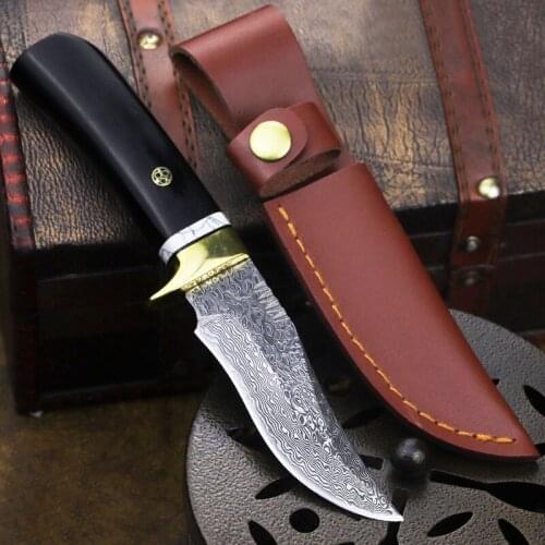 Damascus Mantis Upgrade Sharp Outdoor Tactical Camping High-end Sharp Straight Knife Junghunting Knife Self-defense Knife